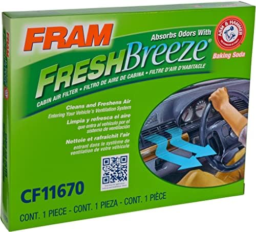 Fram Fresh Breeze kabine za zamjenu filtra za vazduh za automobil sa putnicima W / Soda za pečenje ruke i čekića,