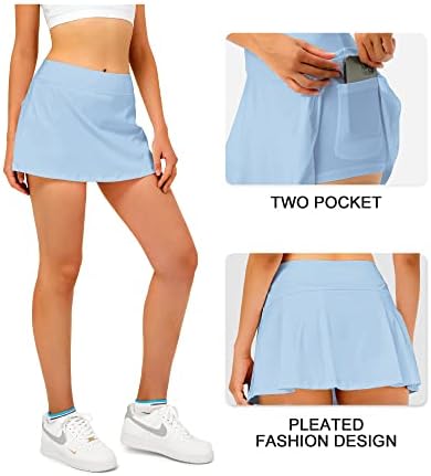 Stelle ženska teniska suknja Golf Skorts Atletski visokog struka sa džepovima unutrašnji šorc Sport Workout