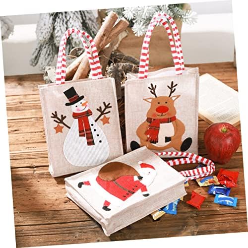 TENDYCOCO Burlap Tote Candy poklon torbe pamučne torbe Santa platnena tote torba pamučne torbe za namirnice