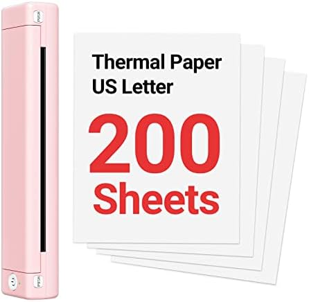 Odaro Pink M08f prenosivi štampač za putovanja sa 200 listova kontinualni Termalni papir 8.5 X 11 veličina slova