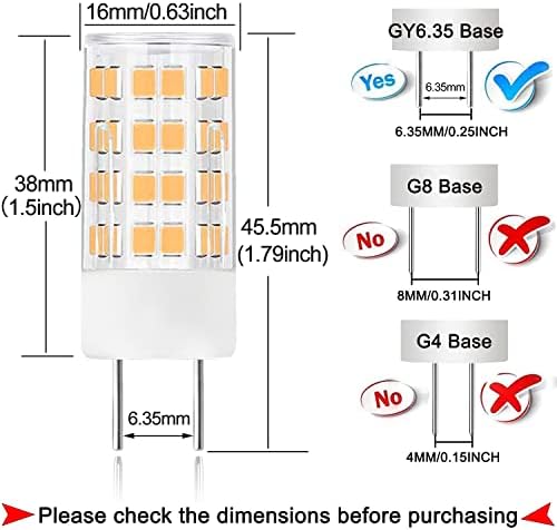 ZSSXOLED GY6. 35 G6. 35 Dvopinska osnovna LED sijalica 4Watt AC 12V bez zatamnjivanja bez treperenja