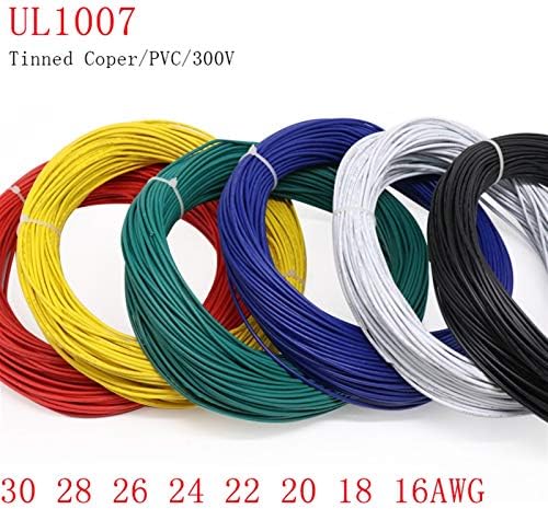 PYouo-bakarna žica 2m UL1007 PVC Kalajisani bakarni kabl 16-30 AWG Bijela narandžasta oprema za alat