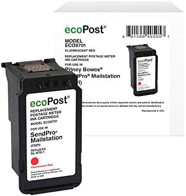 Clover ecoPost brend prerađena zamjena Kartridža poštanskog metra za Pitney Bowes SL-870-1 | Crvena