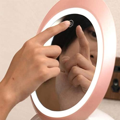 JJRY Usb kozmetička kutija za odlaganje sa LED svjetlom ogledalo za šminkanje kozmetika proizvodi za njegu kože