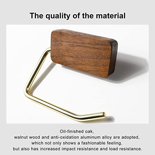 Držač za toaletni papir Woodopoly® sa metalnim dijelovima od metala protiv hrđe i dizajna zapadnih stila