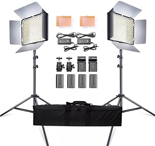 ZSEDP 2 u 1 komplet LED video light Studio Foto FOTO LED ploča Fotografska rasvjeta sa torbom s stativom