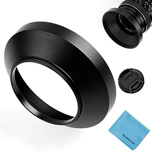 43 mm HID kutna sočiva, univerzalna metalna sočiva suncobran sa središnjim štipaljkama za kucanje leće za Canon Nikon Sony Pentax Olympus Fuji Camera + krpa za čišćenje mikrovlakana