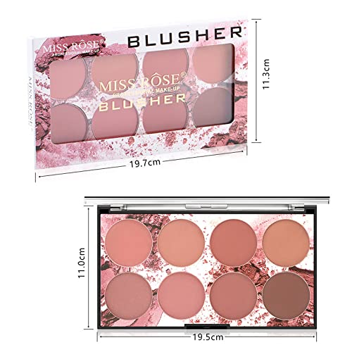 Makeup 8 boja Blush Palette, Contour and Highlight Blush Palette matte Blush Powder Bright Shimmer face