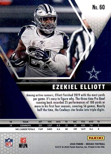 2020 Panini Mosaic 60 Ezekiel Elliott Dallas Cowboys NFL fudbalska trgovačka kartica