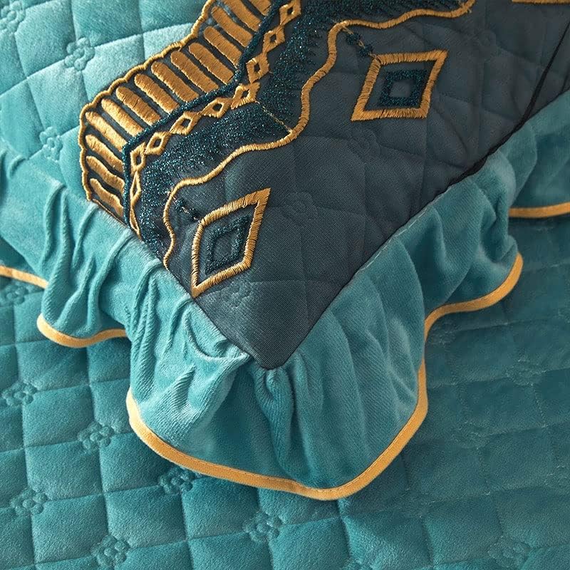 Xqxqfdc 2pcs čipka baršun jastuk poklopac prekrivanog pravokutnika par jastuk shams pune boje
