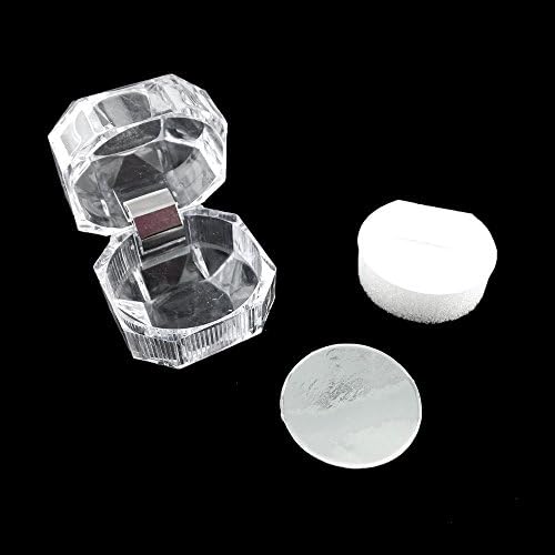 yueton pakovanje od 3 plastične osmougaone dijamantske prozirne prstenaste kutije Poklon kutija