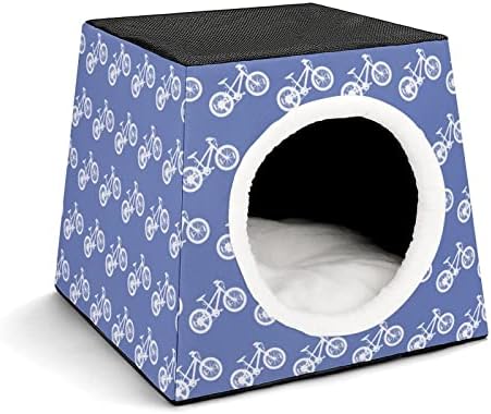 Bike bycycle Pattern kreveti za mačke u zatvorenom prostoru slatka kućica za kućne ljubimce sklopivi