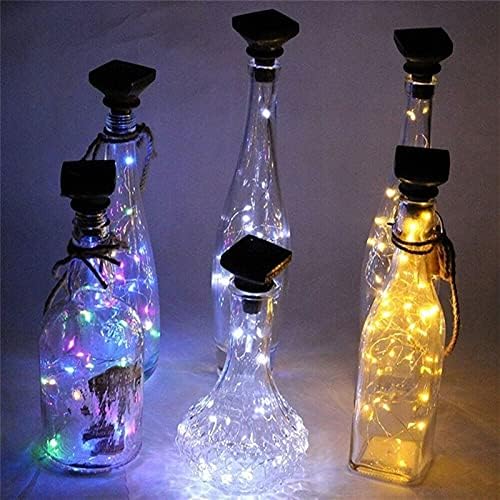 Vanjski božićni ukrasi 2m 20 LED vino boce cork bakrena žica bakarna svjetla slatka pogodna i izdržljiva