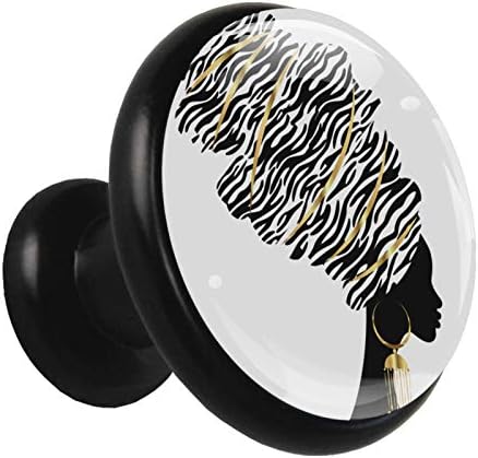 Lagerery kuhinjska dugmad Afrička ženska dugmad za namještaj Crystal Glass komoda dugmad dekorativna dugmad za fioke dugmad viseća dugmad dekor 1. 26x1. 18x0. 66in