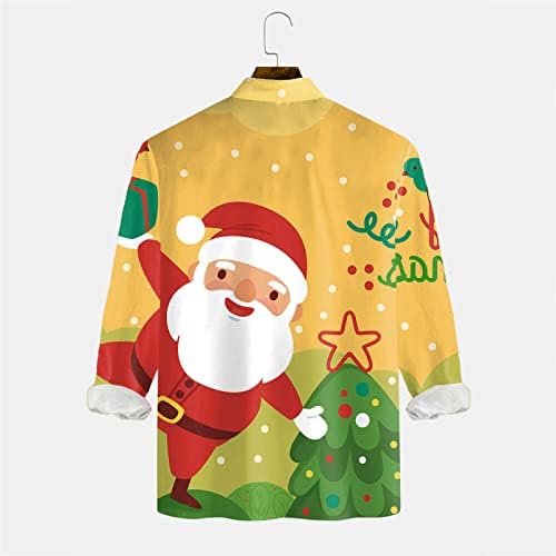 Wybaxz božićne majice za muške muškarce casual dugih rukava jesen zima božićne 3d tiskane majice modna top