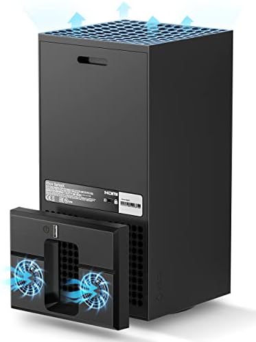 Ventilator za hlađenje za Xbox seriju X sa 7 vrsta RGB svetla, Zaonool dual Fan sistem hlađenja za Xbox seriju X sa USB portom, 5300rpm brzi eksterni ventilator za hlađenje, niska buka