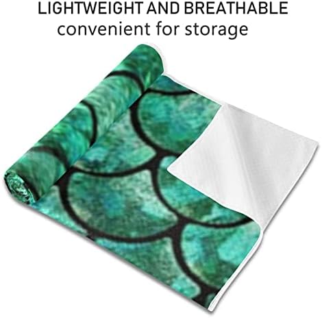 Pokrivač sa vedro-zelenim pastelnim-sirena yoga ručnik yoga ručnik yoga ručnik