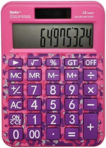 Helix Oxford Camo Basic kalkulator - ružičasta, Camo Pink
