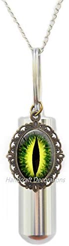 RukovanjeDecoracija Zelena i žuta za oči nakit-Eyedball-Green Eye Urn-Eye Jewelry-Zelena oka kremacija