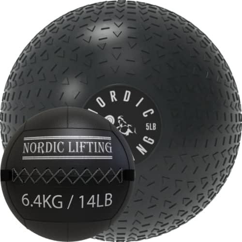 Nordic Lifting Slam Ball 5 lb paket sa zidnom loptom 14 lb