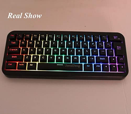 60% bežična tastatura za igre,punjiva RGB tastatura sa pozadinskim osvetljenjem sa naslonom za ruke,2.4 G