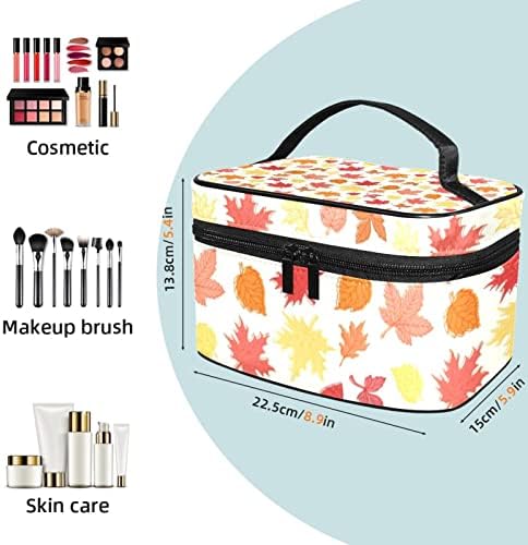 Jesenji jeseni javor napušta šminku Kućište za šminku za šminku za žene kozmetička torba torba za pohranu