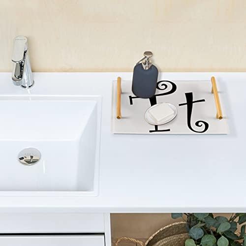 Dallon akrilni nosač za kupaonicu, pravokutni smiješni T slova crne ukrasne ladice sa zlatnim ručicama