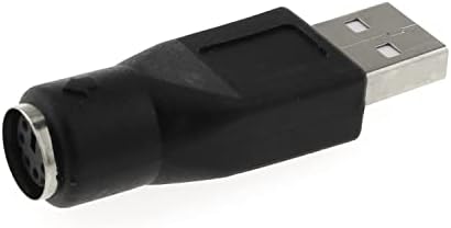Dgzzi USB na PS2 Adapter 2kom Crni PS / 2 ženski na USB muški Konverter Adapter za miš i tastaturu