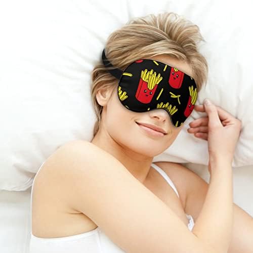 Šareni pomfrit pomfrit za spavanje maska ​​za oči sa podesivim kaišem za povezivanje za prijevoz aviona