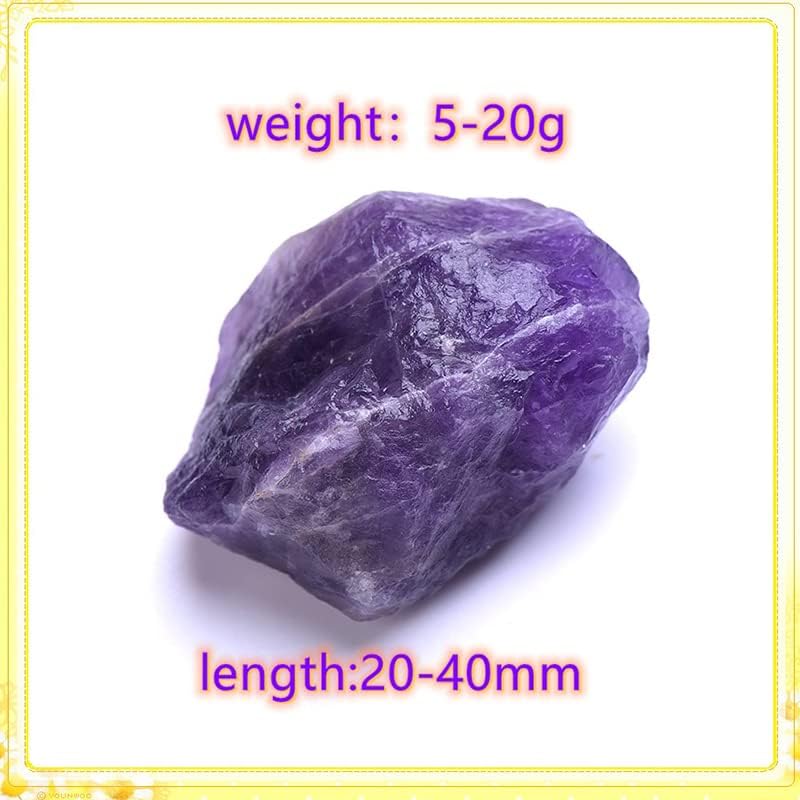 HxScoo Prirodni ametist Nepravilni iscjeljujući kamen ljubičasti šljunak mineralni uzorak sirovog