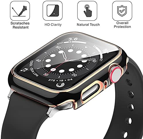 Texum staklo + poklopac za Apple Watch futrolu 45mm 41mm 44mm 40mm Dva boja Zaslon zaslona Zaštita