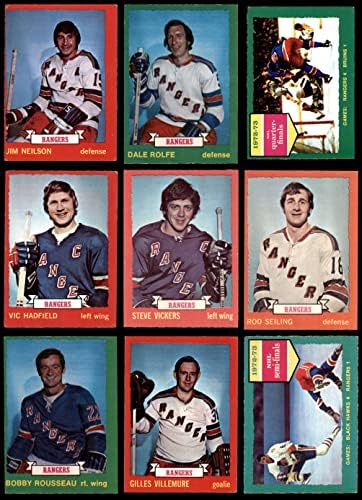 1973-74 O-pee-chee New York Rangers Team Set New York Rangers - Hokej Ex + Rangers - Hokej