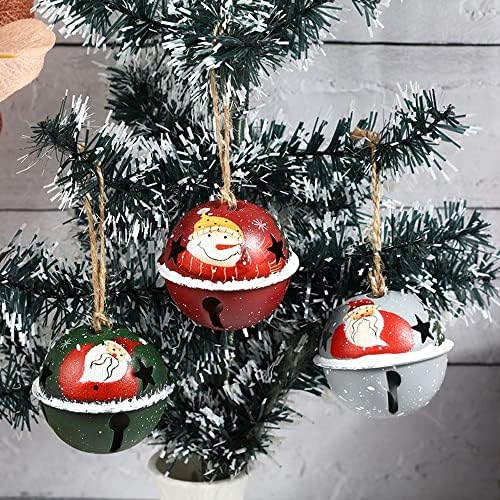 Rebaba metalni božićni ukrasi crtani zvoni viseći privjesci Slatka snjegović Santa Claus Decor