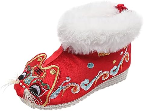 Dječje cipele tople pamučne čizme vezene čizme čizme nacionalnog stila princeze pamučne čizme novorođene