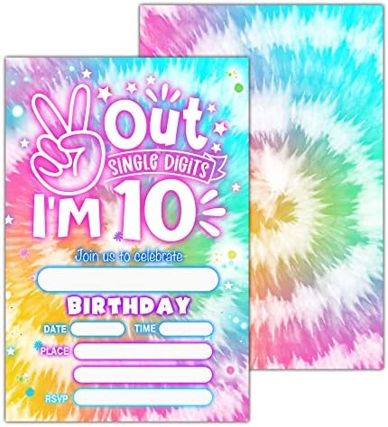 10. rođendana pozivnice za rođendan, izlaze jednocifreni poziv za slavljenja kravata, za mlade