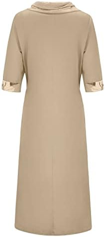 Miashui Ljetna haljina za koljena za žene Žene Ležerne prilike ljeti kvadratni vrat kratki rukav plus veličina