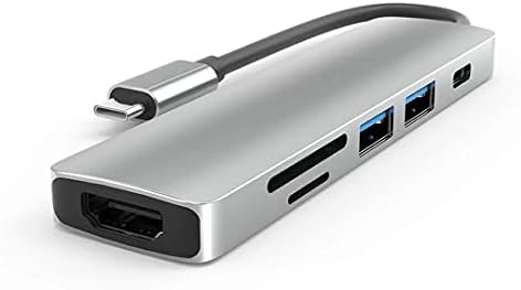 6 u 1 USB C Hub Tip C na HDMI + 2X USB3. 0 + PD + TF + SD Adapter