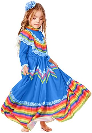 Meksička haljina za djevojčice tradicionalna meksička haljina Cinco De Mayo Fiesta haljina Folklorico plesna