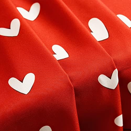 Arkeny Valentine Stolcloth 60 * 84 inčni pravokutnik crveno srce Valentinovo Tkanina od kabela Ljubav Potpiši