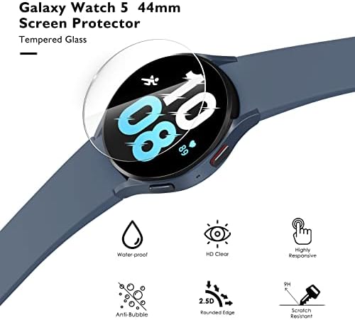Zebre [4 Pakovanje] Galaxy Watch 4 / Galaxy Watch 5 Zaštita ekrana 40mm, vodootporni kaljeno staklo