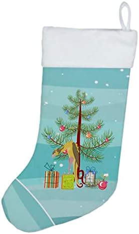 Caroline's blaga CK4480CS JIBSO Canary Merry Božićne božićne čarape, kamin Viseće čarape Božićna sezona
