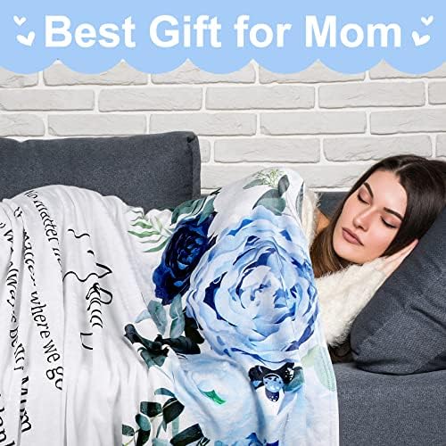 Pokloni za mamu, možite pokloni s kćerkom, mama rođendanski pokloni od kćeri, 60 x 50 plavi cvjetni