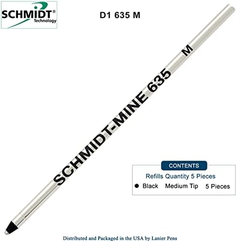 5 Pack -Schmidt 635 Mini D1 punjenje - crna
