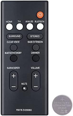 Zamjena za daljinsko upravljanje Soundbar FSR78 ZV28960 za Yamaha Soundbar ATS-1060 ATS-1070 YAS-106 YAS-207