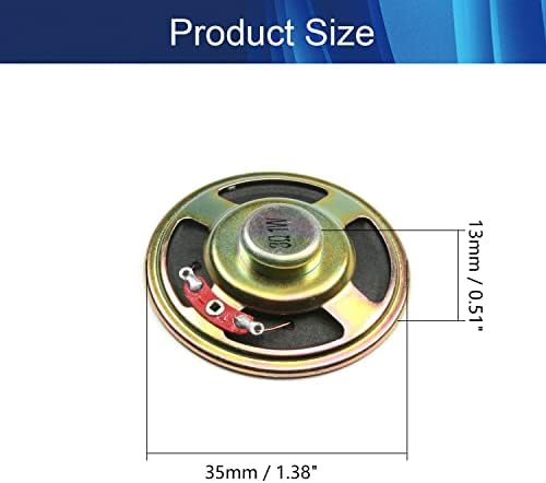 Aicosineg 2pcs DIY magnetni zvučnik 1W 8 Ohm 57mm prečnik okrugli oblik Zamjenski zvučnik