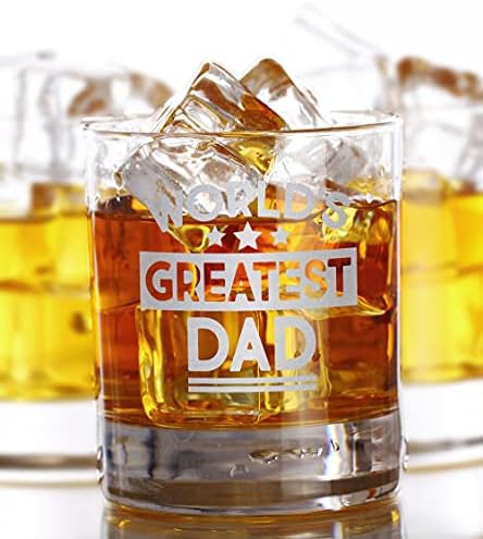 Najveći svjetski tata prilagođeni personalizirani Whisky Glass-Laser ugraviran urezan smiješan poklon