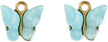 Šareni akrilni leptir ogrlica Privjesak DIY narukvica dodatna oprema Akrilni leptir čari Privjesni mens lanci