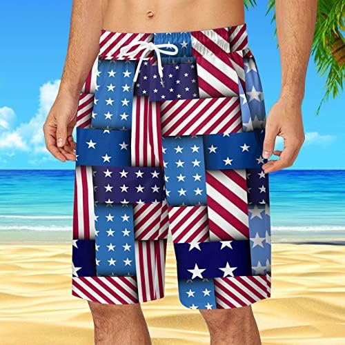 BMISEGM Ljetne kratke hlače za muškarce Ležerne prilike za muškarce Letnji dan Nezavisnosti Plus veličine Hlače