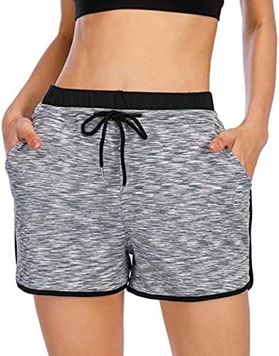 Žene elastične struke Hlače sa oblogom džepova Sport Yoga kratke hlače Ležerne prilike Trkenje teretane Atletičke