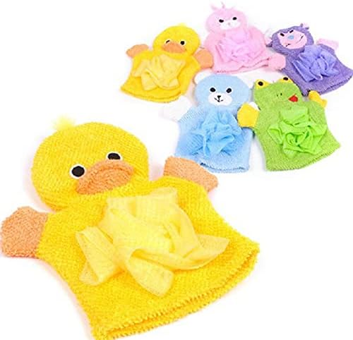 Aiyza dječji ručnik za čišćenje ručnika crtane kupatilo kupatilo Rukavice za kupanje i trljanje stražnje Žuta patka